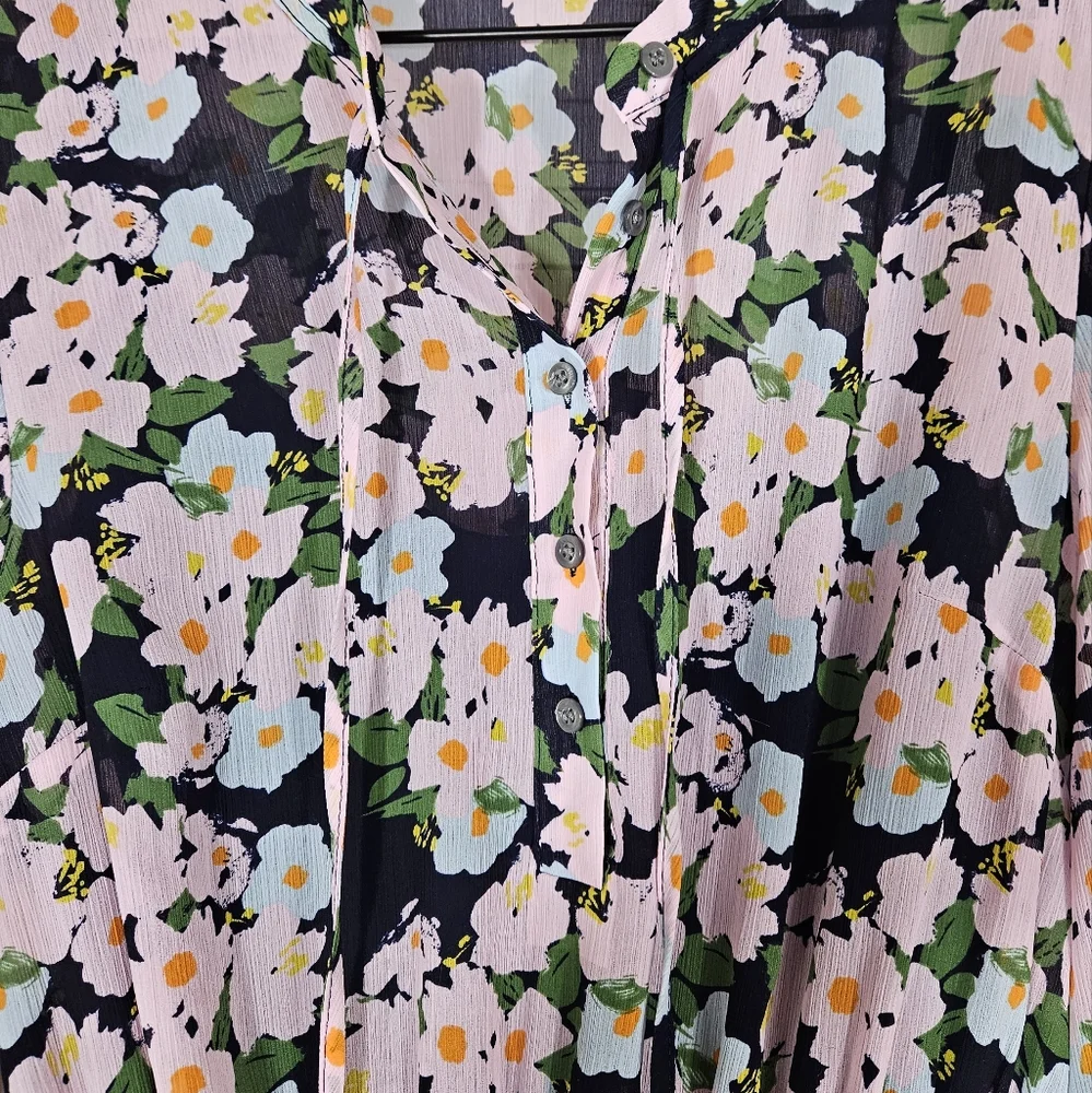 J. Crew | Drapey Floral Tie Front Dress - Picture 4 of 7